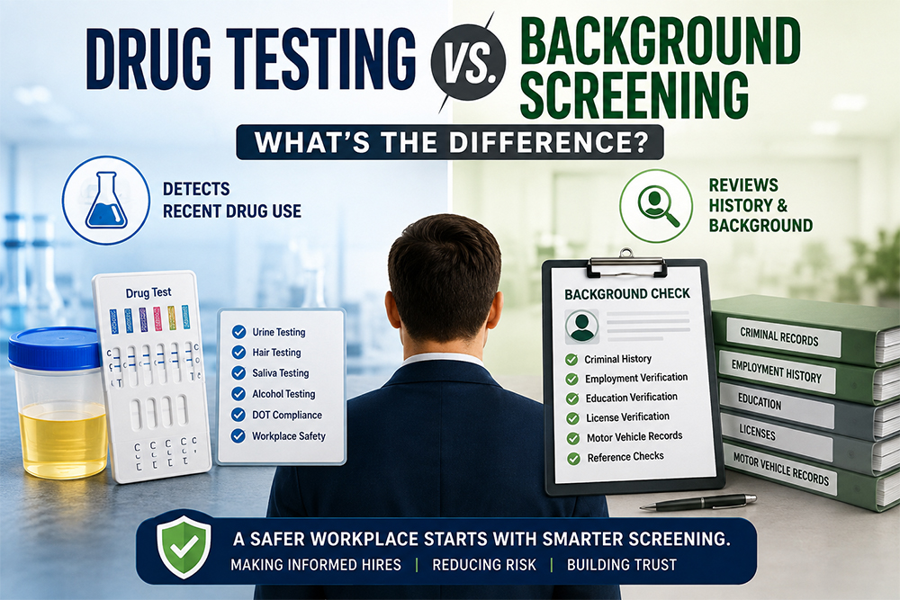 drug testing vs Background Screening